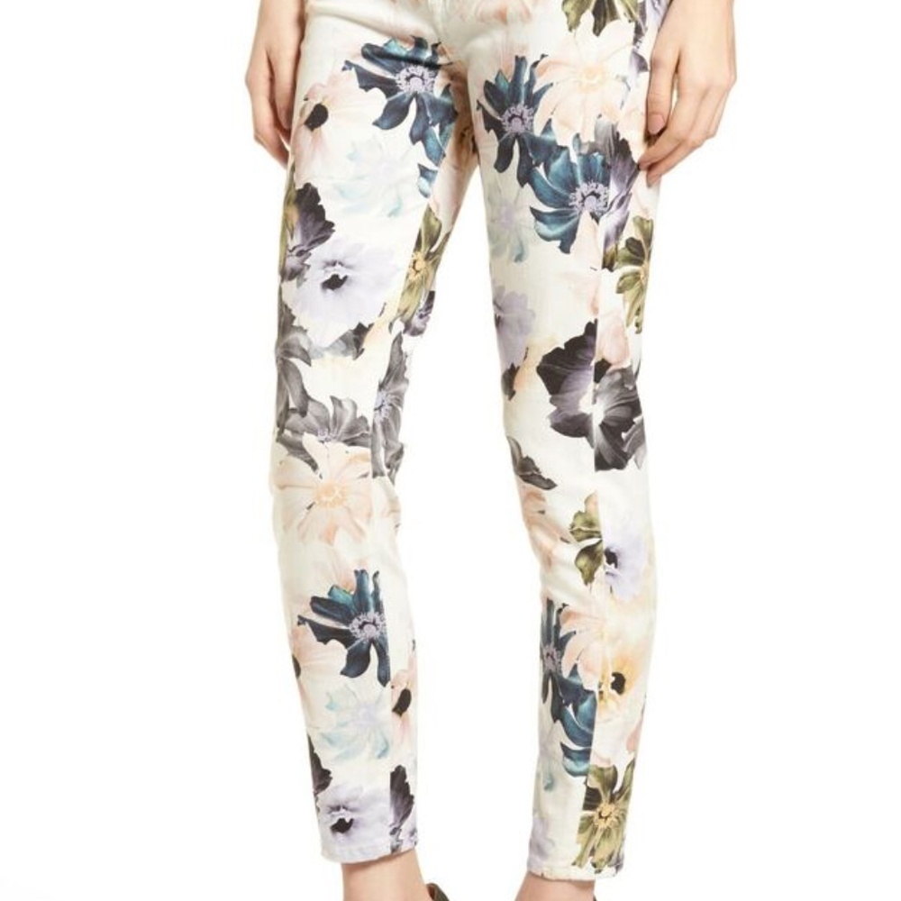 7 For All Mankind Jeans The Ankle Skinny Watercolor Floral Size: 27 MSRP: $225